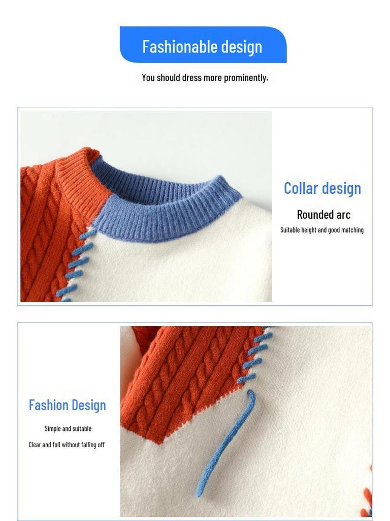 Men's Casual Crew Neck Knitted Sweater - Autumn/Winter Collection