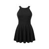 Pleated Backless Skirt Swimsuit Slim Fit Hot Spring Swimwear Sweet Hanging Neck Swimsuit  Women