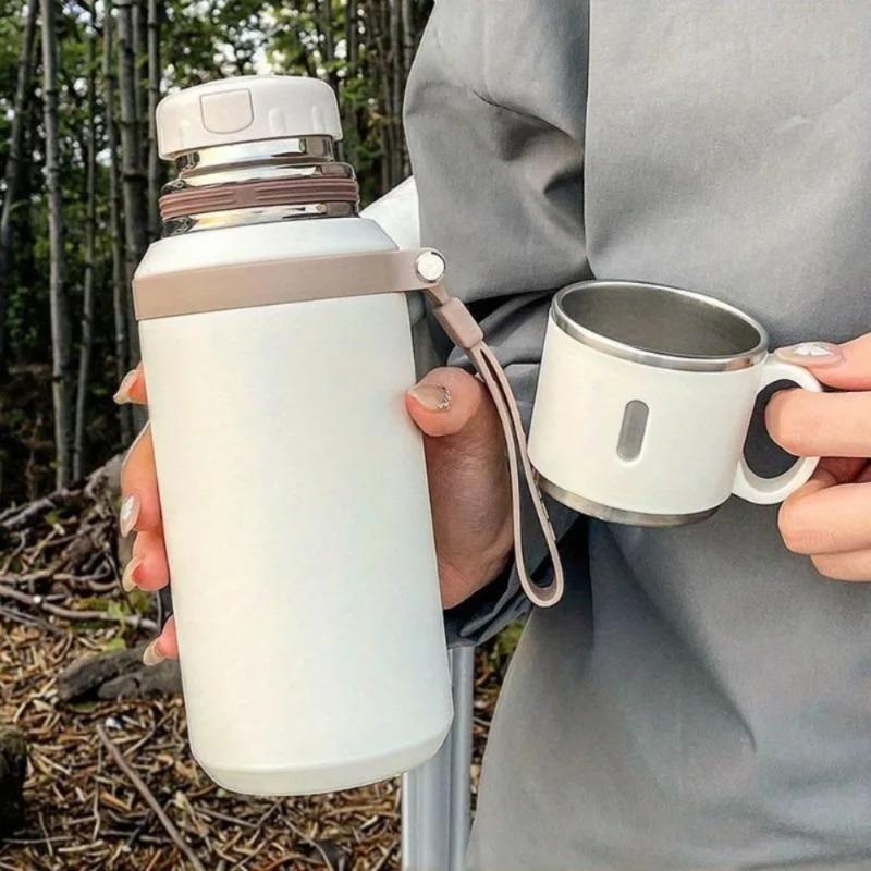 600ML Thermische Wasserflasche Edelstahl Thermosflasche Kalt halten Thermosbecher Wasserflasche Thermoskanne für Tee Kaffee Vakuumflaschen