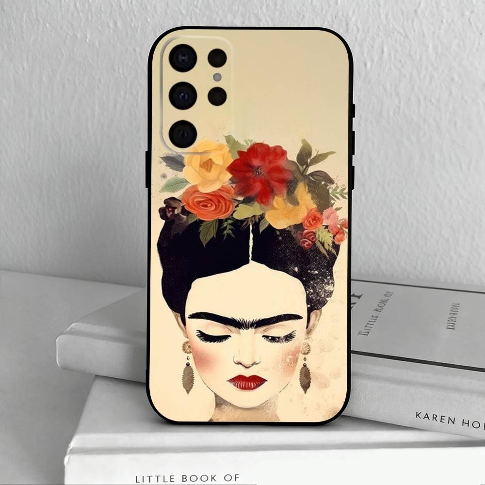 F-Frida-A K-Kahlo-g A-Art  Phone Case For Samsung S25,S24,S21,S22,S23,S30,Ultra,S20,Plus,Others Soft Black Case