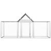 Chicken Coop - vidaXL - 3 X 1 X 1.5 M - Galvanized Steel - Water Resistant - Lockable Door