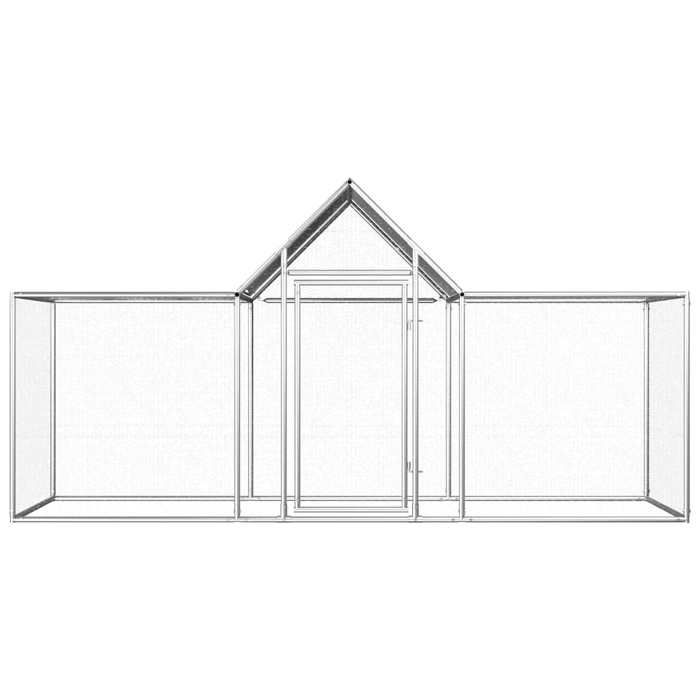 Chicken Coop - vidaXL - 3 X 1 X 1.5 M - Galvanized Steel - Water Resistant - Lockable Door