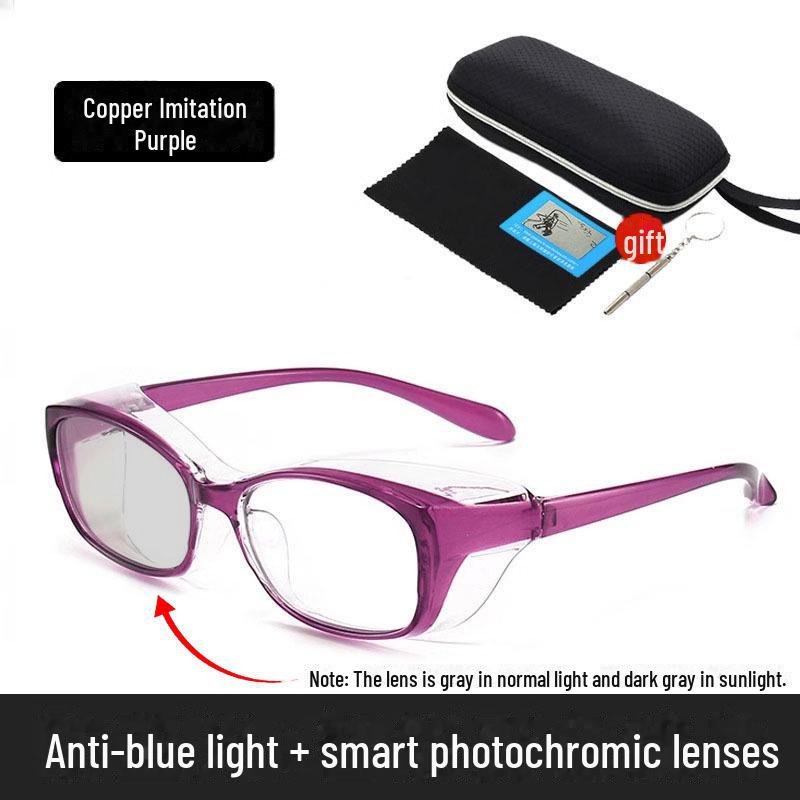 Anti-Blue Light & Anti-Radiation Surgery Glasses for Dry Eye & Myopia with Double Eyelid Support