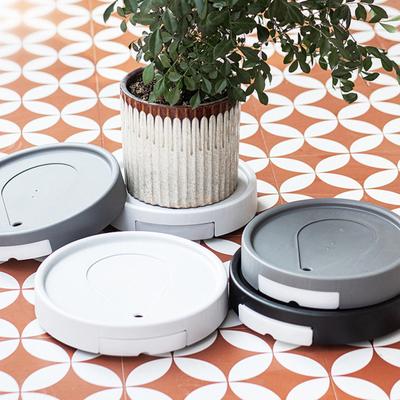 Plant Caddy with Wheels Plastic Plant Roller 360-degree Rotating Flower Pot Rollers with Drainage Tray Rolling Plant Stand