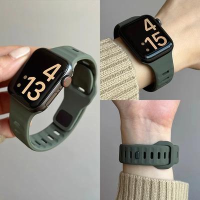 Bracelet Sport en Silicone Pour Apple Watch Band 49mm 45mm 44mm 42mm 40mm 41 38 correa bracelet iwatch Series 10 9 8 7 6 5 4 3 se ultra