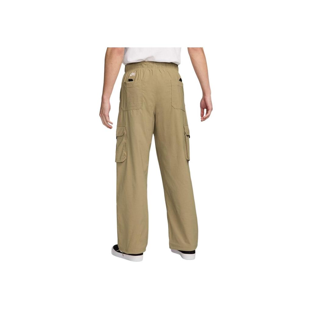 Nike Solid Color Loose Pocket Drawstring Casual Pants Men Bottoms Khaki FV7348-297