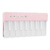 Portable Piano Electronic Keyboard Piano Music Instrument Toy with Colorful Lights Demo Songs for Kids Toddles Gift Pink