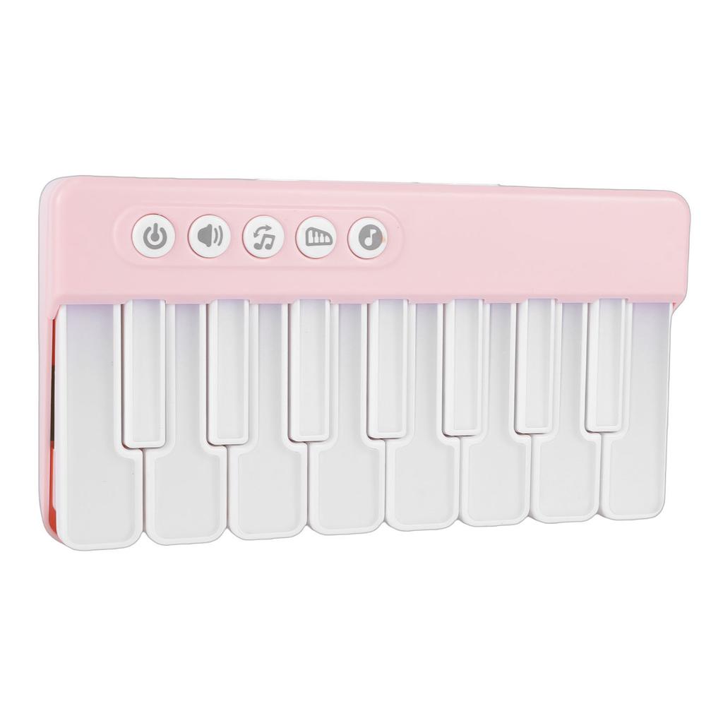 Portable Piano Electronic Keyboard Piano Music Instrument Toy with Colorful Lights Demo Songs for Kids Toddles Gift Pink