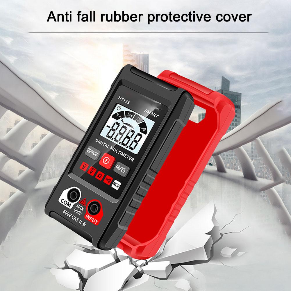 HT123 Smart Digital Multimeter AC/DC Voltage Resistance Continuity Measurement Tester NCV Multimeter with Backlight