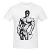 Vintage Tom Of Finland Sketch White Loose Tshirt Street Trendy Cool Rich Color Cotton Tee