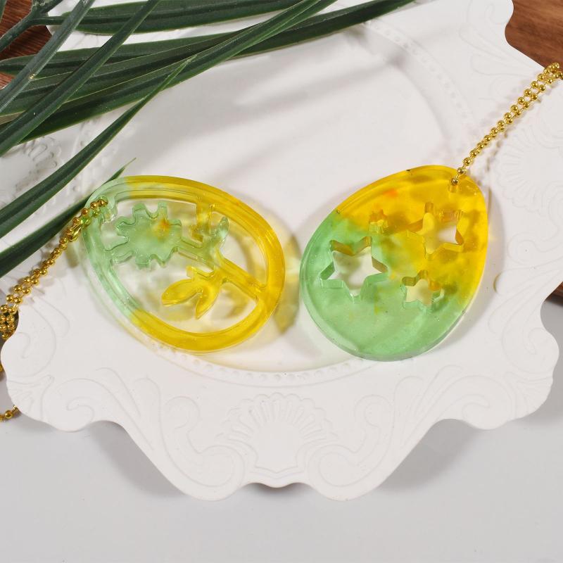 3D Easter Bunny Ornament Silicone Mold Diy Egg Mushroom Shapes Pendant Mould Cute Rabbit Resin Plaster Casting Molds Home Decor