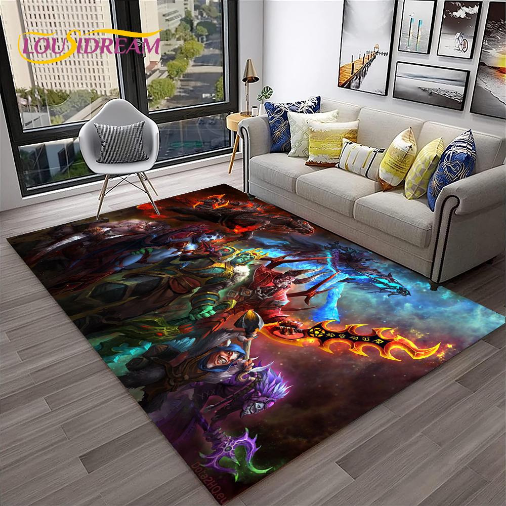 Tappeto HD Classici di Dota2 per Giocatori, Tappeto per Casa Soggiorno Camera da Letto Divano Zerbino Decorazione, Tappeto per Area Giochi Bambini Tappetino Antiscivolo