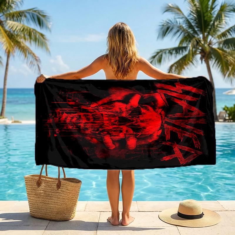 Slayer Blood Fashion Beach Towel: Ideal for Summer Adventures Soft, absorbent and quick drying suitable for swimming and bathing