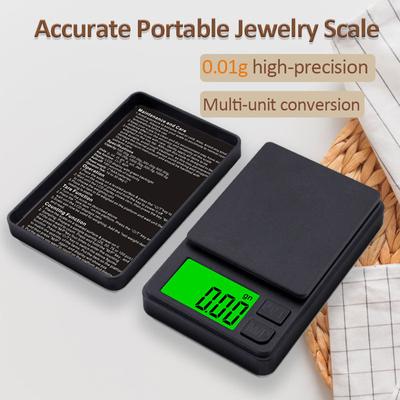 0.01g Accurate Electronic Jewelry Gram Scale Multi-units Conversion Portable LCD Kitchen Scale with Backlight Mini Kitchen Scale