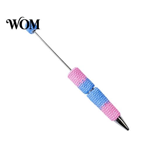 Craft Pens for Adults DIY Beadable Pen, Colorful Fancy Beaded Crafting Ballpoint Rainbow Gradient Gift Students, Party Favors, Creative Office