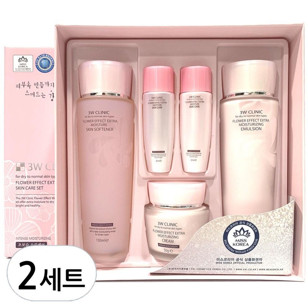 [3W Clinic] Flower Effect Extra Moisturizing 3 Set, 2 Sets