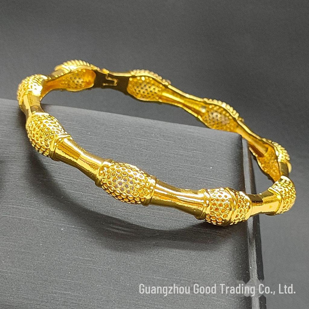 24K Gold-Plated Bollywood Bride Bracelet: Women's Bridal Jewelry