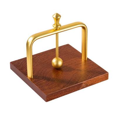 Stylish Wood Napkin Holder Aluminum Alloy Western Style Tissue Box Decorative Napkin Organizer Cafe