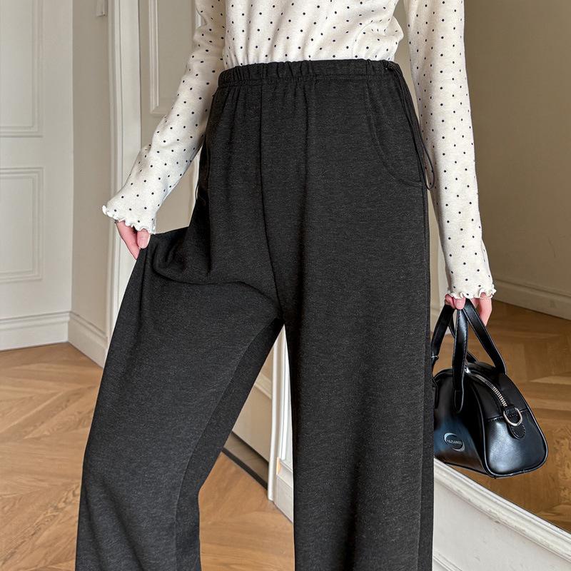2026 Spring/Summer Plus Size Wide Leg Maternity Pants - Thin, Elastic, Adjustable Drawstring, Comfortable & Versatile. XL