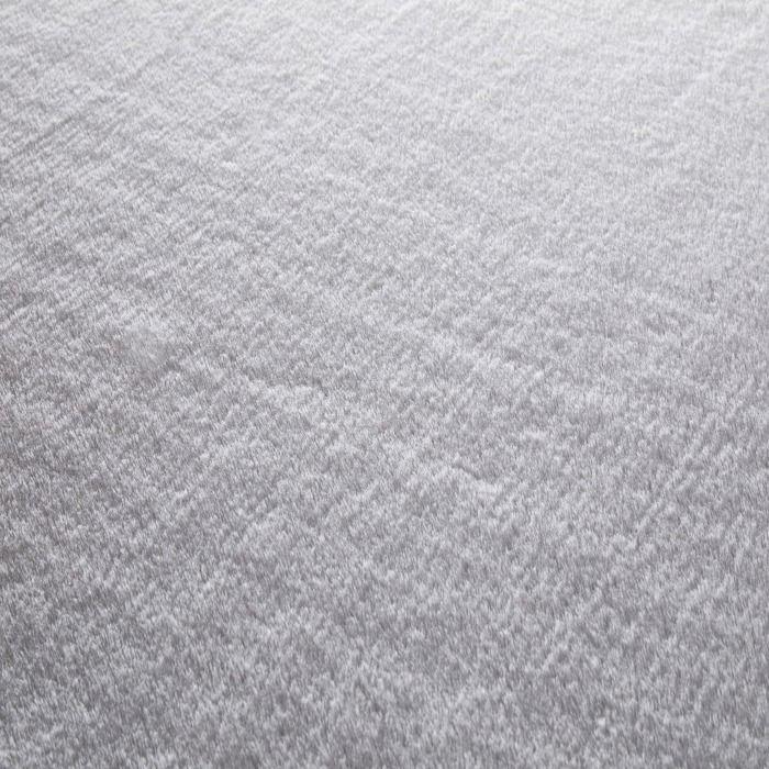 Tapis - THE DECO FACTORY - SIBERIE - Rond 120x120 cm - Extra-doux polyester - Gris clair
