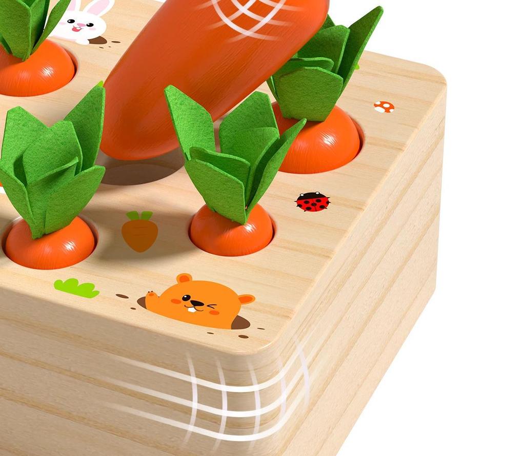 Goryeobaby Montessori Pulling Radish Toy - Early Education & Intellectual Development Tool for Children