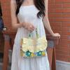 Lace Floral Embroidery Canvas Bag Flower Canvas Shoulder Bag Print Cloth Bag Grocery Handbags