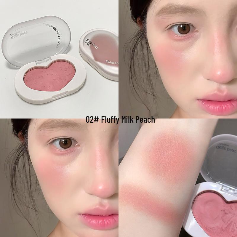 Gegebear Soft Heartbeat Blush: Natural, Easy-to-Apply Cream with Fine Pigment and Low Saturation.