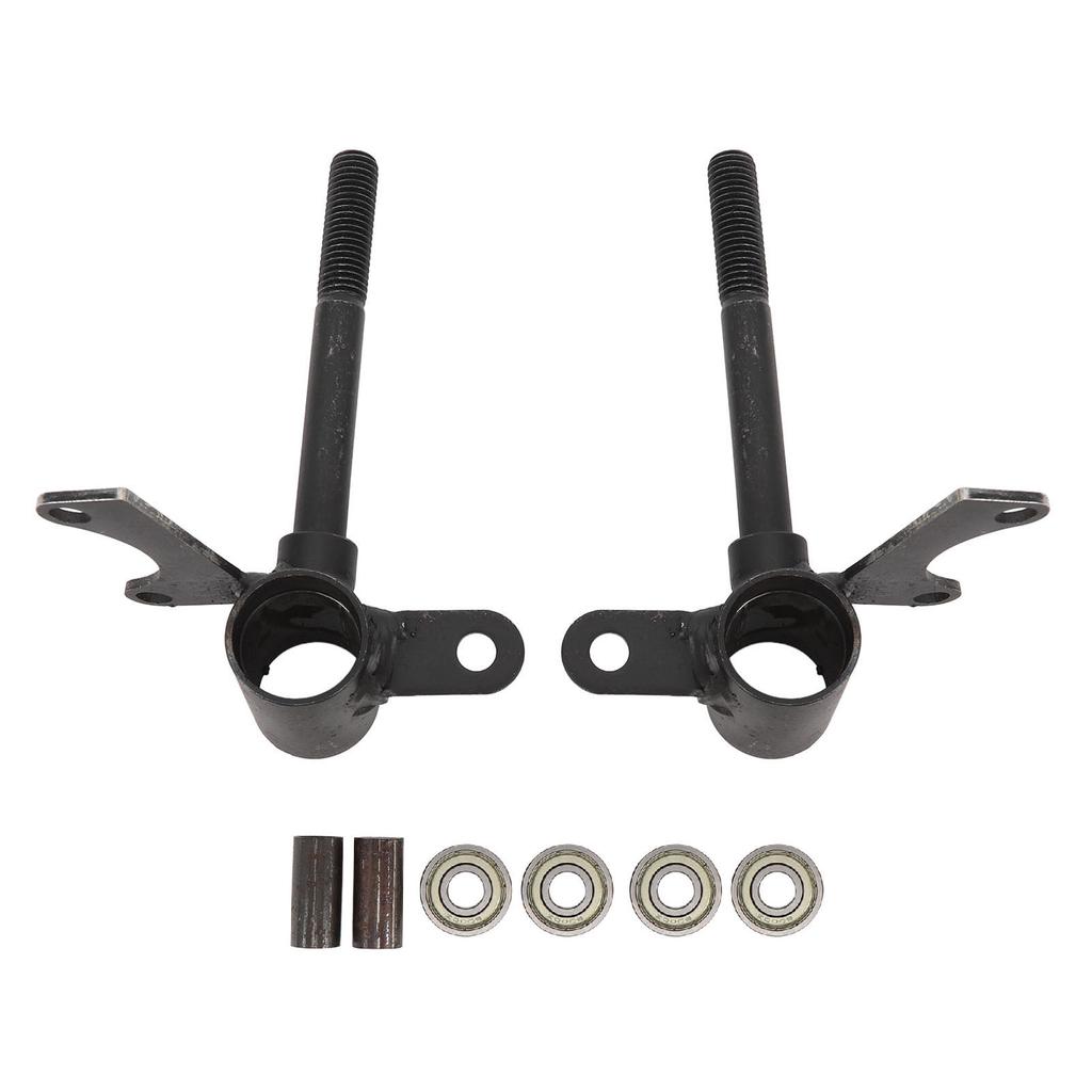 Pair of 10mm Front Wheel Steering Knuckle Spindle for Up To 110cc Go Kart Quad ATV Black
