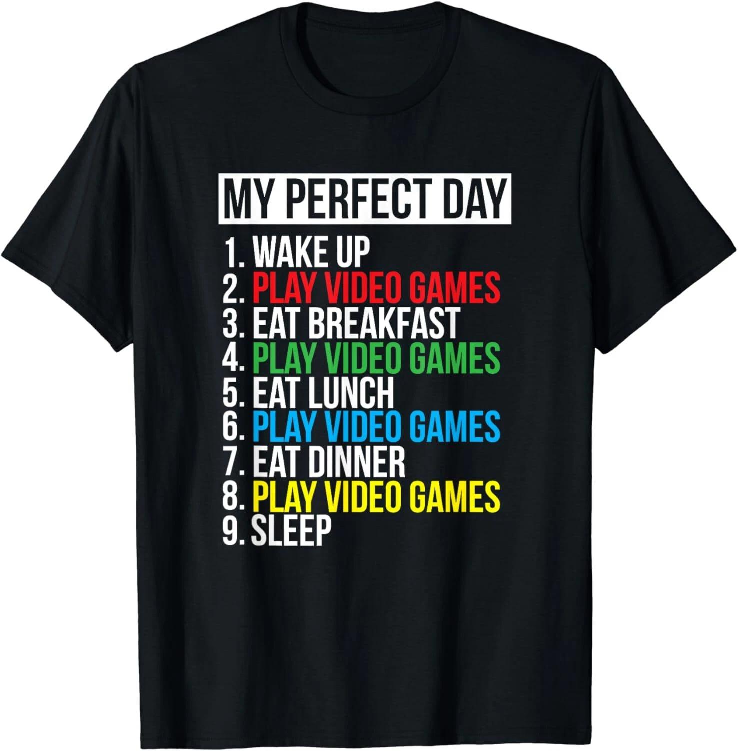 My Perfect Day Black Classic Fit Gamer Unisex T-Shirt 3XL