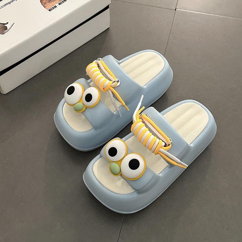 Fun Clown Fish Slippers Ladies Summer Cartoon Decoration One Word Sandals Go Out Versatile Casual