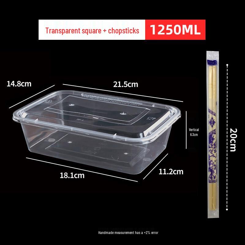 Miaojiayi Disposable Round Plastic Food Containers (10 Sets)