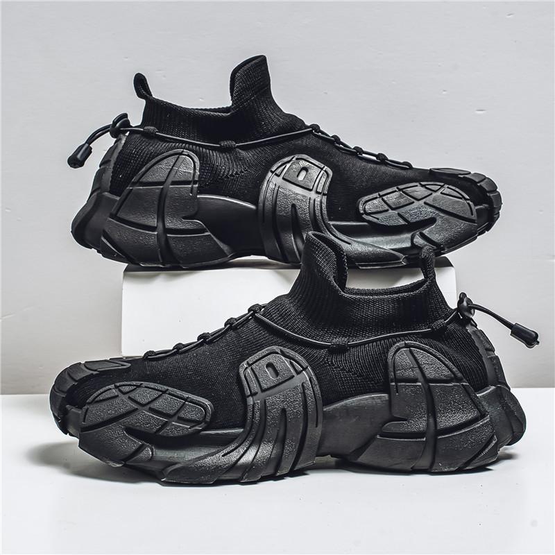 Men's Shoes Summer Breathable 2025 New Fly-woven Shoes Ultra-light Socks Shoes Versatile Dad Shoes Men's Personality Trend