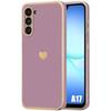 Protective Case - BOOLING - Samsung Galaxy A17 4G/5G - TPU Heart Pattern Shockproof Soft Purple