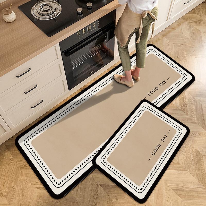Vintage Floral Kitchen Carpet Mat Non-slip Rug Home Decoration Retro Pattern Anti-fatigue Floor Mats for Kitchen Bathroom Carpet