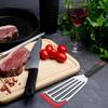 2Pcs/Set Anti-scalding Frying Fish Spatula Heat-resistant Stainless Steel Steak Spatula Silicone Edge Slotted Turner Outdoor