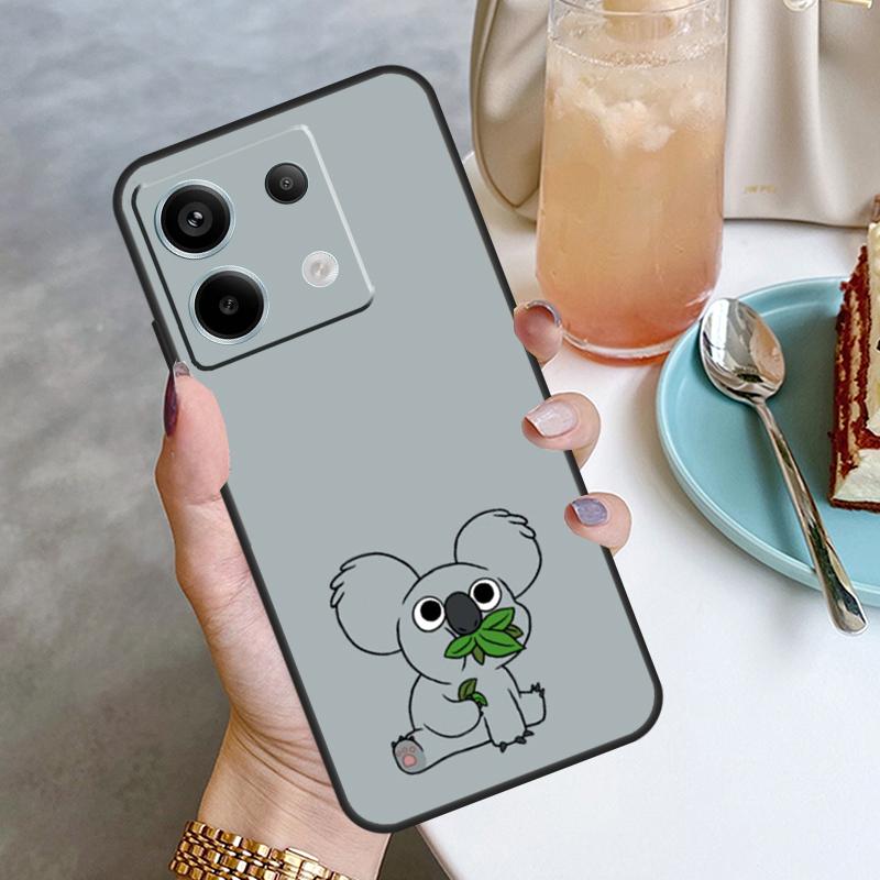 Cute Cartoon Koala Case For Xiaomi Redmi Note 13 8 9 10 11 12 Pro 12S 11S 10S 9S Redmi 13C 9C 10C 12C Cover