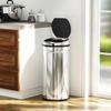 42L Automatic Motion Sensor Rubbish Bin with Fingerprint Resistant, Stainless Steel, Silver Tone
