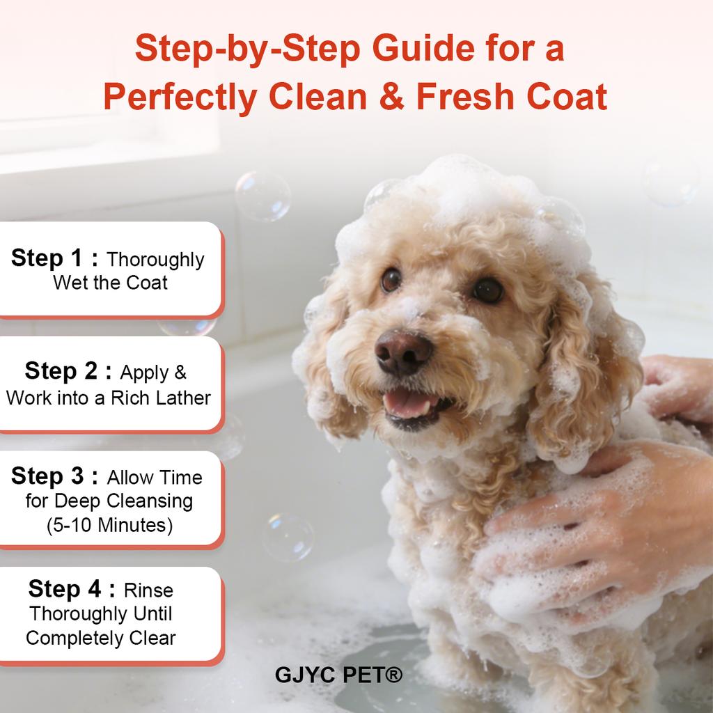 GJYC PET Curly & Wavy Coats Dog Shampoo Detangles Defines Curls Moisturizes Gentle