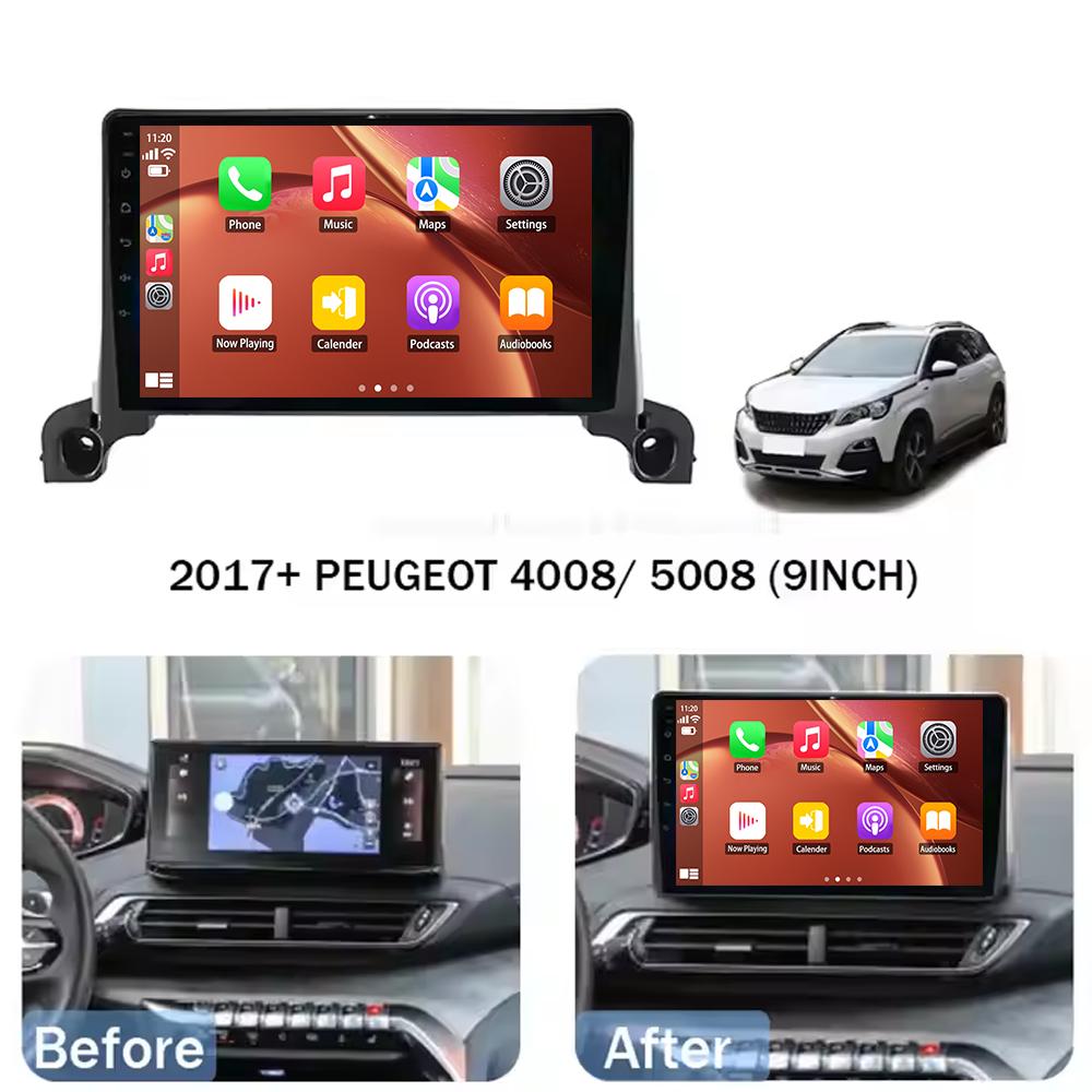 Car Radio Android  For Peugeot 5008 4008 3008 2017 - 2020 GPS Navigation Auto Stereo Wifi Screen Multimedia Player 2din DVD