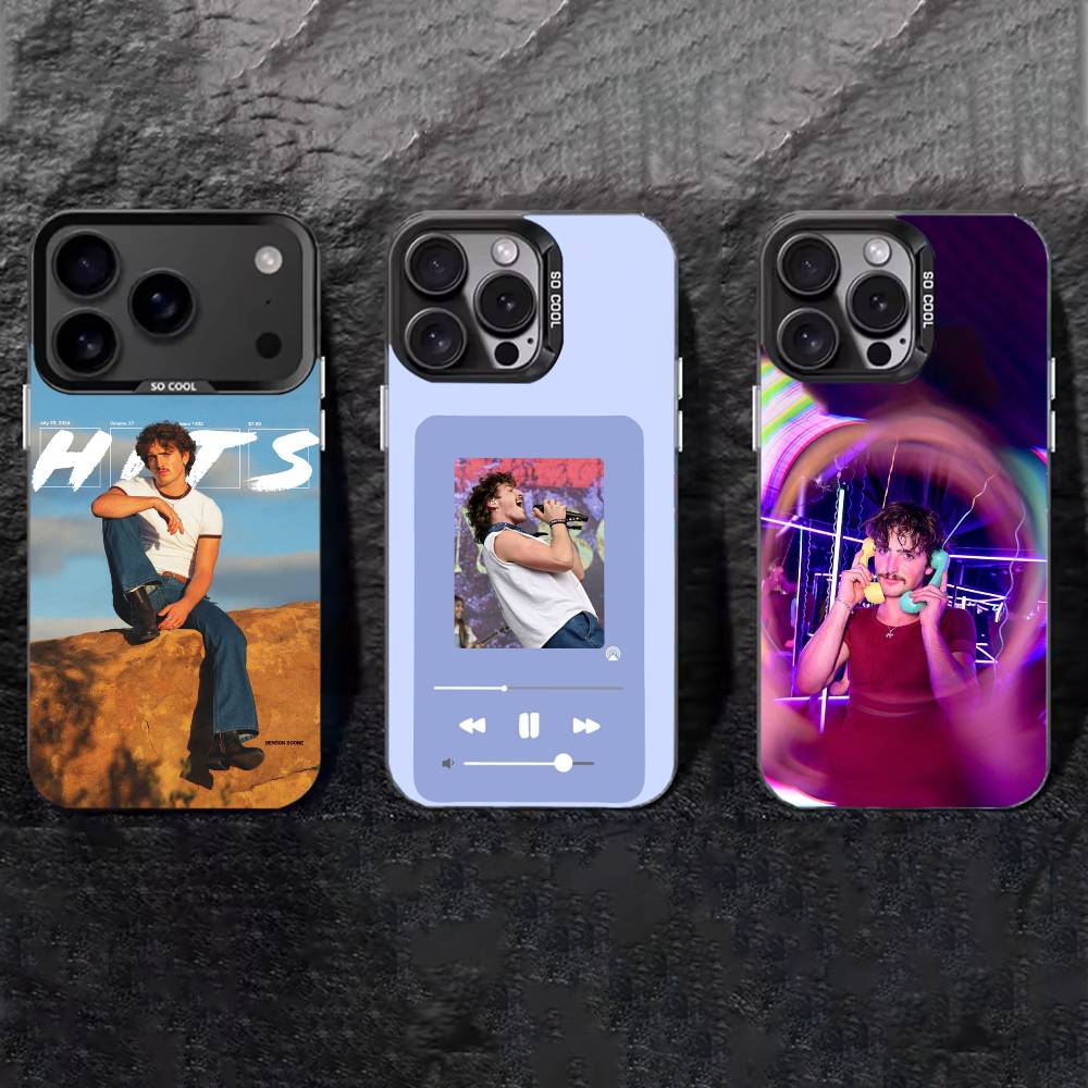 B-Benson Boone Singer Phone Case For iPhone 17,16,15,14,13,12,11 Plus,Pro Max,XS,Colored silver phone case