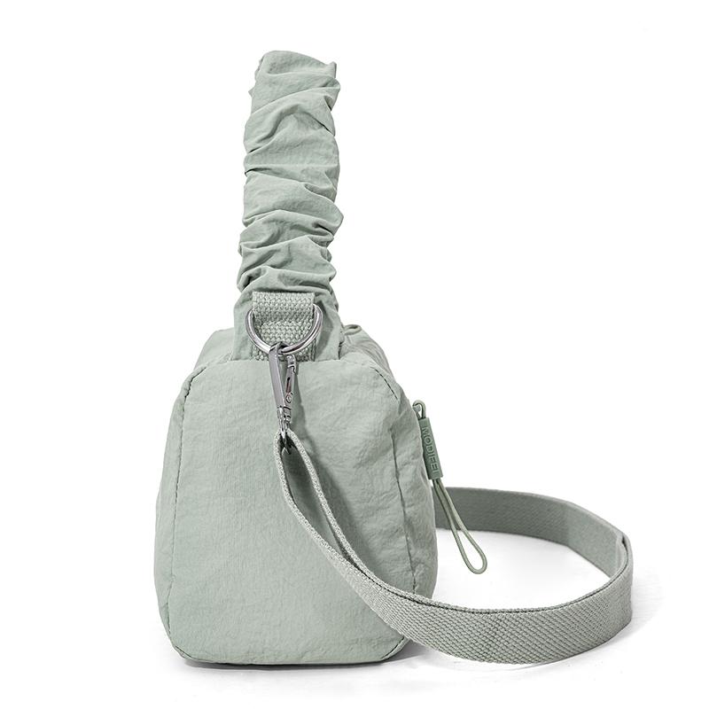 Women's Solid Shoulder Bag Lightweight Multi-compartment Nylon Bag