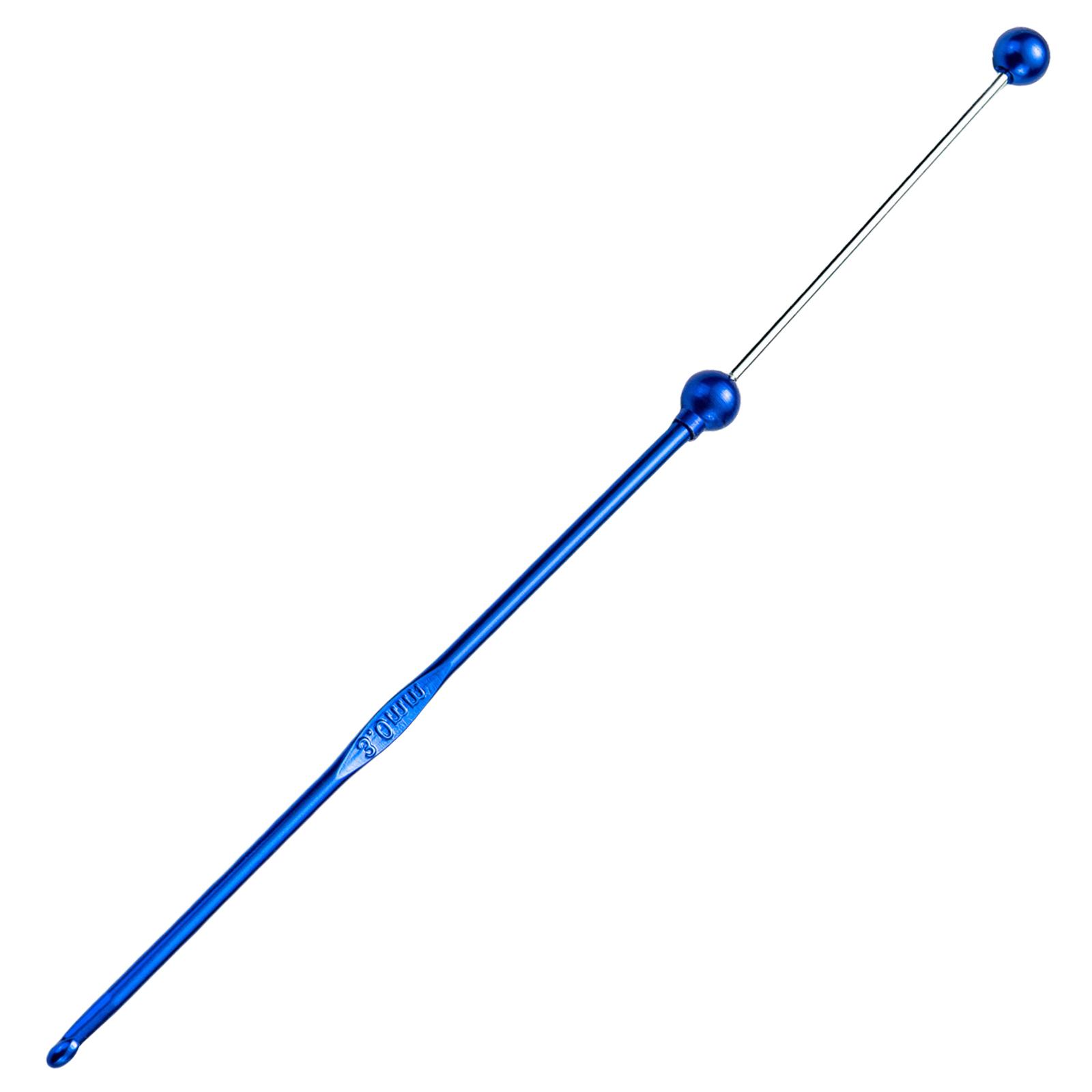 

Крючок для вязания крючком 3 мм, спица для вязания крючком ручной работы, практичная металлическая спица для рукоделия темно-синий