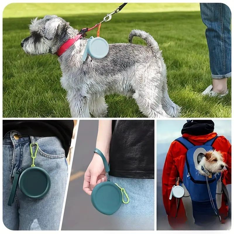 Silicone Dog Treat Pouch Bag,Portable and Waterproof ,Ideal for Dog and Cat Snacks On Walks,Pocket Size,Easy To Clean,Odorless,Zipper Design