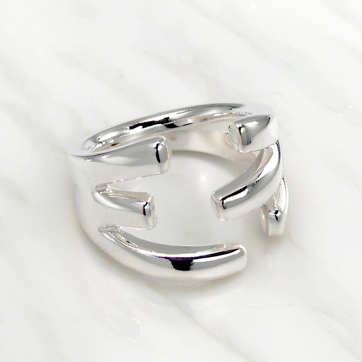 Spanish UNOde50 Vintage Irregular Open Ring for Women - Elegant European and American Cross-border Jewelry Size 9