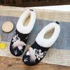 Women's Snow Boots Autumn New Plush Inner Lining Women's Cloth Shoes Retro National Style Low Heel Embroidered Shoes