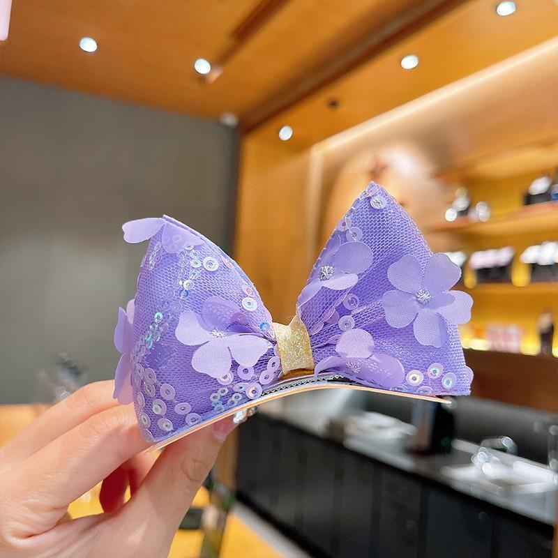 New Pearl Bow Hair Clips Gauze 3D Princess Sweet Barrettes for Children Headwear Girls Kids Hair Accessories