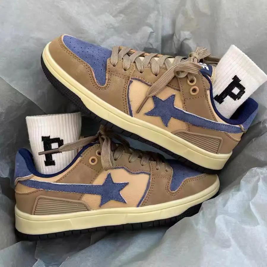 

Женская обувь Мужская классическая модная обувь Кроссовки Звезды Удобная дышащая обувь для скейтборда Спортивные туфли на открытом воздухе Белые туфли 36