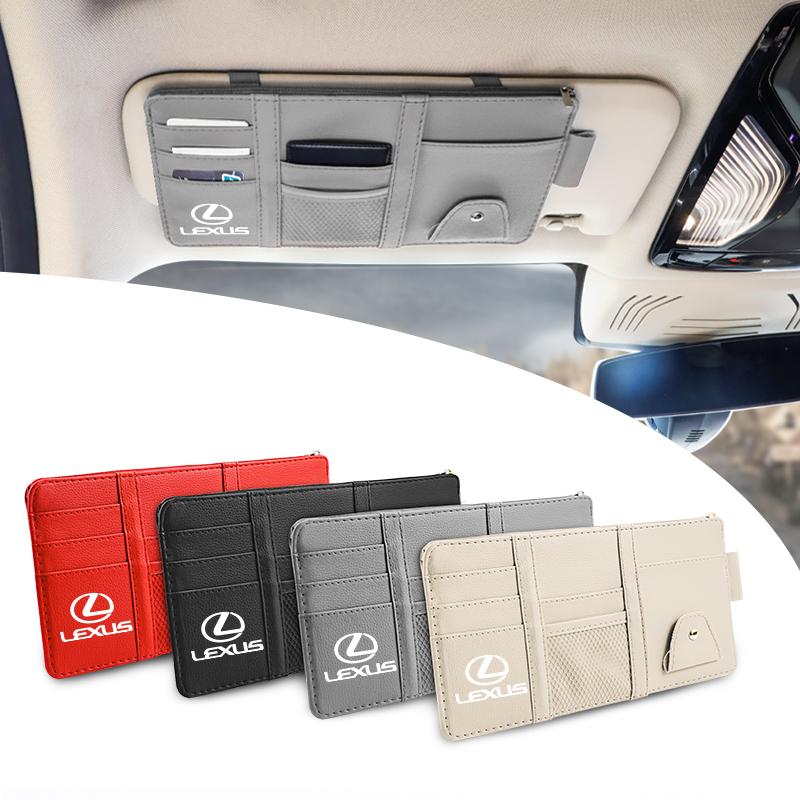 Úložný sáček na karty do sluneční clony auta Klip na brýle Držák na telefon Pro Lexus F SPORT ES UX 300e GS GX IS LS LX CT LC LBX NX RX 350h 450h