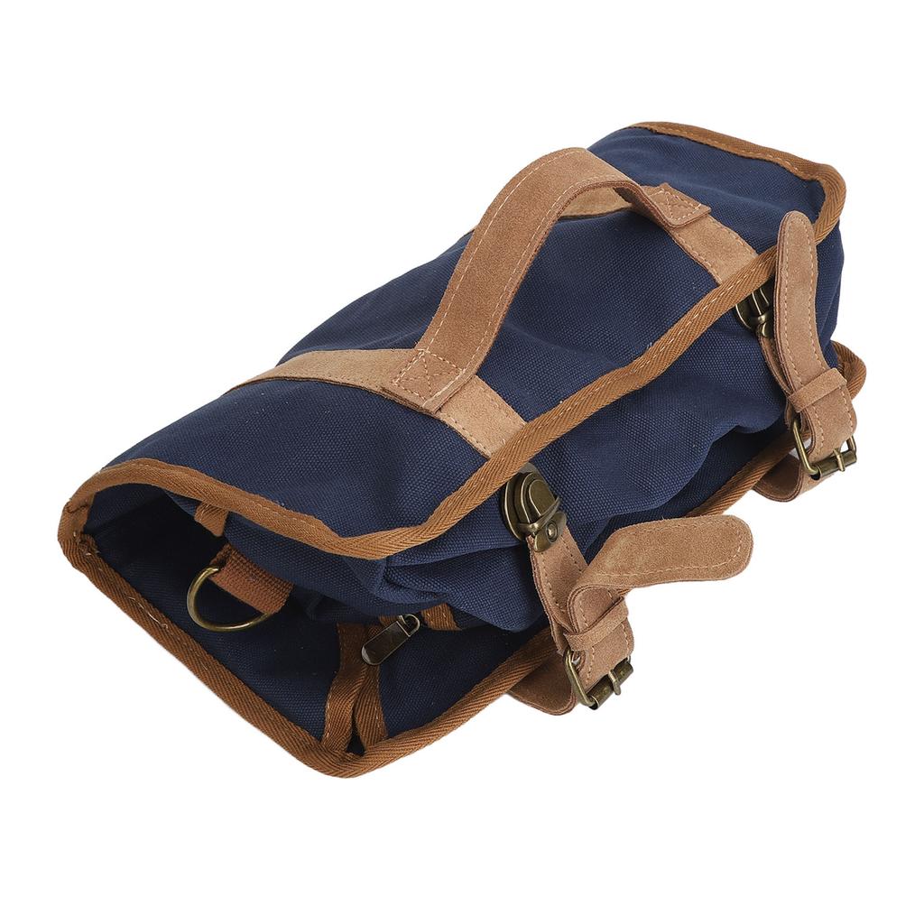 Bartender Tool Bag Bar Kit Bag Waterproof Canvas Multiple Compartments Portable Bartender Roll Up Bag with Shoulder