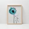 Poster Delicate Dandelion In Motion Poster Delicate Dandelion In Motion, 50X70 Cm, Frameless, Matte Paper 230 Gsm